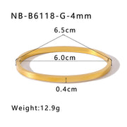 Simple Elegant Stainless Steel Vacuum 18K Gold – Jewelry Gift Ideas — 7