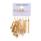 Metal Exaggerated Big Circle Earrings Set – Stylish Gifts — 16