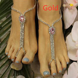 Fashion Personality Multilayer Rhinestone Link Anklet – Stylish Gifts — 11