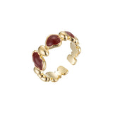 Retro New Year Red Love Oil Dripping Ring – Gifts for Couples — 3