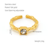 Retro Titanium Steel Moonstone Ring Hip Hop Irregular – Useful Gifts — 12