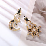 Retro Exaggerated Earrings For Women Rhinestone Pearl – Gifts for Her — 5