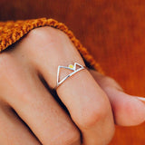 Statement Cutout Geometric Valley Sunset Ring – Practical Gifts — 1