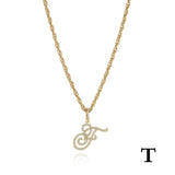 26 Letter Necklace Inset Zircon 18k Gold Necklace – Jewelry Gift Ideas — 17