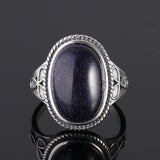 Women's Vintage Blue Sand Aventurine Fashion Ring – Stylish Gifts — 2