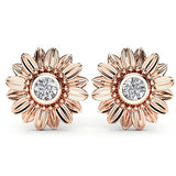European And American Plated 18K Sunflower Earrings – Meaningful Gifts — 14