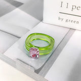 Transparent Acrylic Ring Candy Color Crystal Resin – Gifts for Her — 3