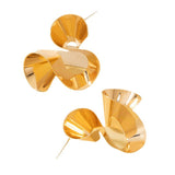Simple Retro Geometric Ruffled Skirt Earrings – Unique Gift Ideas — 3