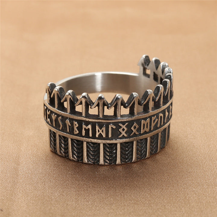 Titanium Steel Viking Warrior Ring Vintage Men Punk – Gifts for Him — 1