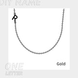 Stainless Steel 26 Alphabet Name Necklace – Jewelry Gift Ideas — 11