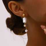 Bowknot Tassel Niche Retro Titanium Steel Earrings – Useful Gifts — 1