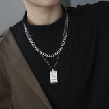 Fashion Titanium Steel Double Layered Necklace – Jewelry Gift Ideas — 1