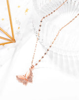 Women's Butterfly Diamond Necklace Women's Fashion Ins – Stylish Gifts — 4