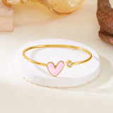Hollow Drop Oil Heart Shape With Diamond Bracelet – Jewelry Gift Ideas — 9