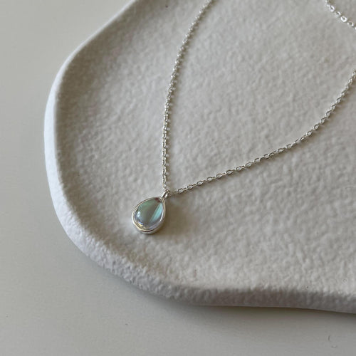 925 Sterling Silver Necklace Water Drop Ornament – Jewelry Gift Ideas — 2