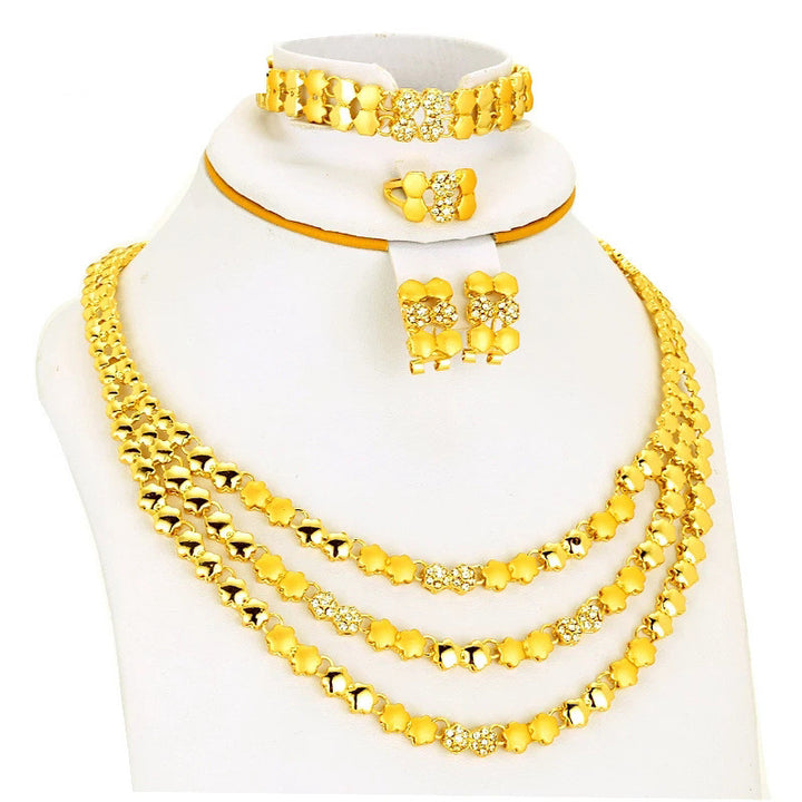 Dubai Jewelry Set Women's Gold Necklace Earrings – Jewelry Gift Ideas — 1