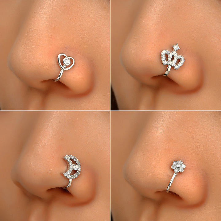 Non-pierced U-shaped Nose Clip Copper Inlaid – Jewelry Gift Ideas — 1