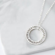 Personalized Round Hollow Name Pendant Christmas – Jewelry Gift Ideas — 2