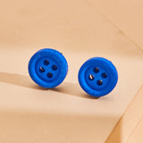 Personality Round Acrylic Stud Earrings Button – Jewelry Gift Ideas — 5