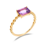 Amethyst Topaz Princess Square Ring – Holiday Gift Ideas — 5