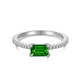 High Carbon Diamond Sapphire Green Ring – Small Gift Ideas — 20