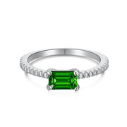 High Carbon Diamond Sapphire Green Ring – Small Gift Ideas — 20