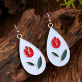 Fashion All-matching Red Flowers And Green Leaves – Stylish Gifts — 2