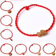 Dorje Knot Red Rope Adjustable Size Hand-woven Red – Small Gift Ideas — 2