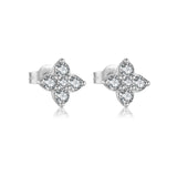 S925 Sterling Silver Stud Earrings Zircon Simple – Birthday Gifts — 3