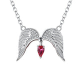 S925 Sterling Silver Necklace Wings Zircon – Jewelry Gift Ideas — 2