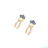 Fashion Simple Alloy Diamond Crown Tooth Stud Earrings – Stylish Gifts — 4