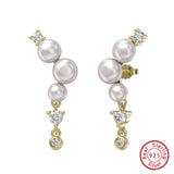 Sterling Silver Natural Freshwater Pearl Earrings – Everyday Gifts — 4