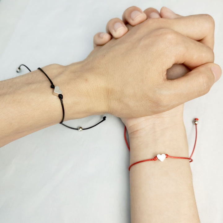 Heart Bracelet Simple Alloy Heart-shaped Wax Line – Jewelry Gift Ideas — 1