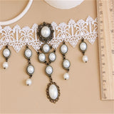 Bride White Pearl Lace Necklace Women – Jewelry Gift Ideas — 4