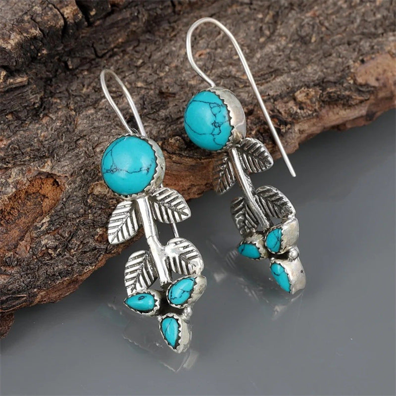 Fashion Turquoise Retro Personalized Earrings – Stylish Gifts — 1