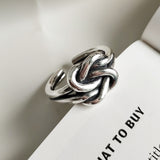 Vintage Thai Silver Hip Hop Braided Wrap Ring – Small Gift Ideas — 5