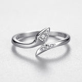 Sterling Silver Snake Ring Female Stackable Band Ring – Gifts for Her — 8