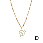 26 Letter Necklace Inset Zircon 18k Gold Necklace – Jewelry Gift Ideas — 8