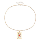 Ornament Simple Hot Girl Square Plate Necklace – Jewelry Gift Ideas — 4