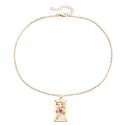 Ornament Simple Hot Girl Square Plate Necklace – Jewelry Gift Ideas — 4