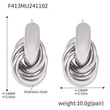 Simple Circle Line Winding Ear Studs – Useful Gifts — 4