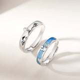 Haven Couple Pair Ring Niche Design Wave Ring – Gifts for Couples — 2