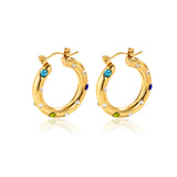 Stainless Steel Inlaid Color Diamond Round – Special Occasion Gifts — 2