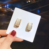 Silver Needle Opal Earrings Temperament Geometric – Stylish Gifts — 11