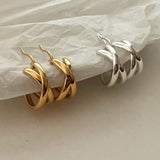Sterling Silver Simple Knotted Earrings Statement – Thoughtful Gifts — 5