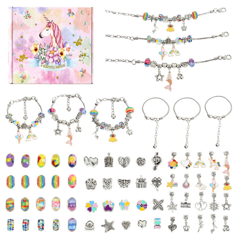 Children's Large Hole Beads Crystal DIY Bracelet – Jewelry Gift Ideas — 1