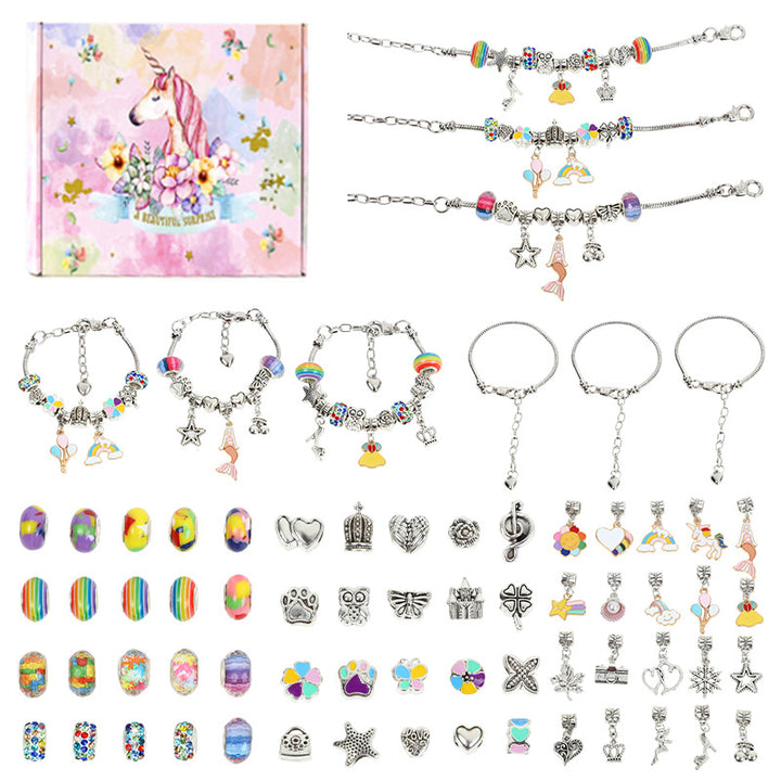 Children's Large Hole Beads Crystal DIY Bracelet – Jewelry Gift Ideas — 1