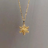 Chinese Gold Snowflake Pendant Women's Necklace – Jewelry Gift Ideas — 1
