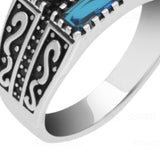Alloy Inlaid Zircon Ring For Men – Gifts for Him — 5