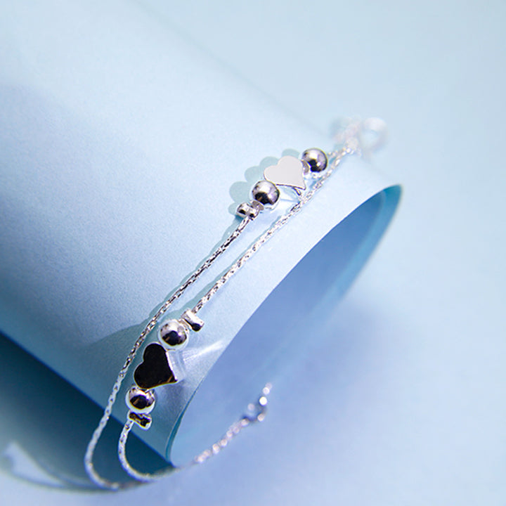 Korean Fashion Heart Bracelet Women's Double Layered – Stylish Gifts — 1